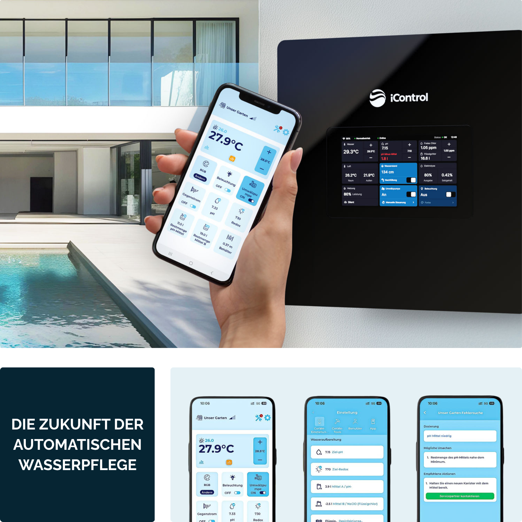 iControl® – Smarte Poolsteuerung von Pool-Systems